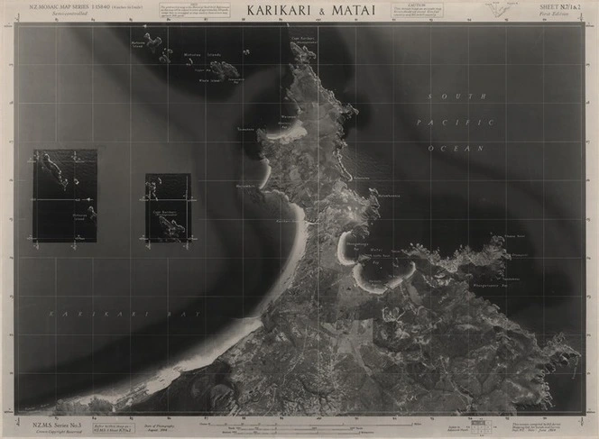 Karikari & Matai / this mosaic compiled by N.Z. Aerial Mapping Ltd. for Lands and Survey Dept., N.Z.