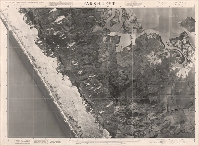 Parkhurst / this mosaic compiled by N.Z. Aerial Mapping Ltd. for Lands and Survey Dept., N.Z.