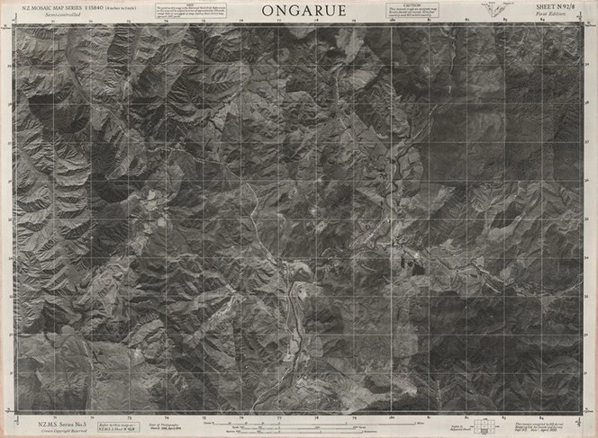 Ongarue / this mosaic compiled by N.Z. Aerial Mapping Ltd. for Lands and Survey Dept., N.Z.