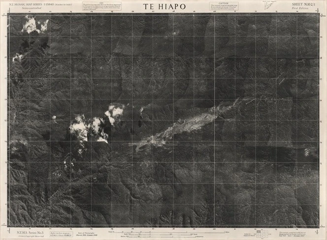 Te Hiapo / this mosaic compiled by N.Z. Aerial Mapping Ltd. for Lands and Survey Dept., N.Z.