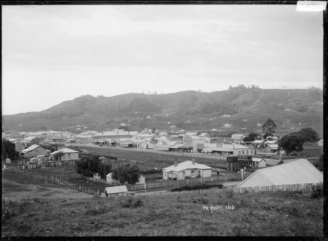 View of Te Kuiti from Awakino Road behind the meeting house
