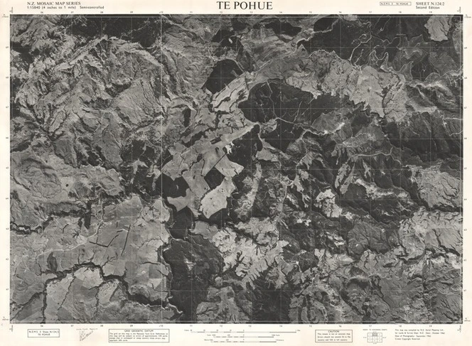 Te Pohue / this mosaic compiled by N.Z. Aerial Mapping Ltd. for Lands and Survey Dept., N.Z.