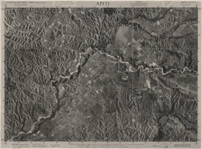 Apiti / this mosaic compiled by N.Z. Aerial Mapping Ltd. for Lands and Survey Dept., N.Z.