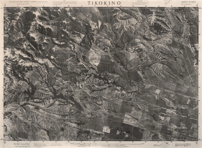 Tikokino / this mosaic compiled by N.Z. Aerial Mapping Ltd. for Lands and Survey Dept., N.Z.