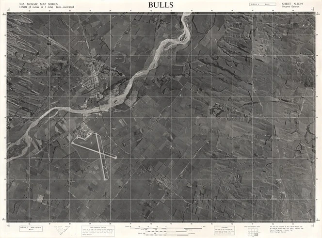 Bulls / this map compiled by N.Z. Aerial Mapping Ltd. for Lands and Survey Dept., N.Z.