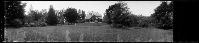 Large two-storied brick and tile house