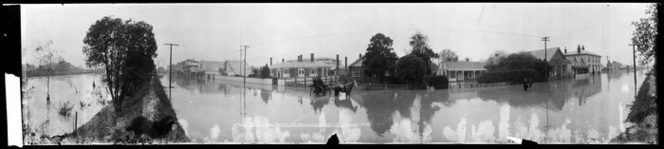 Raven Street in flood, Kaiapoi N.Z.