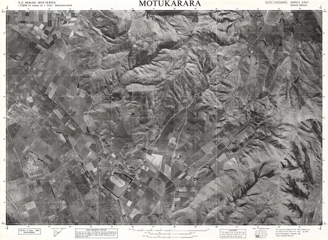 Motukarara / this map was compiled by N.Z. Aerial Mapping Ltd. for Lands & Survey Dept., N.Z.