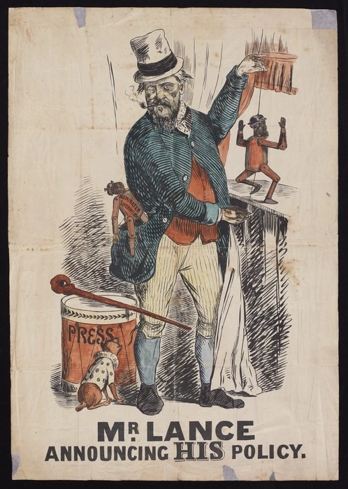 Artist unknown :Mr Lance announcing his policy [1886]