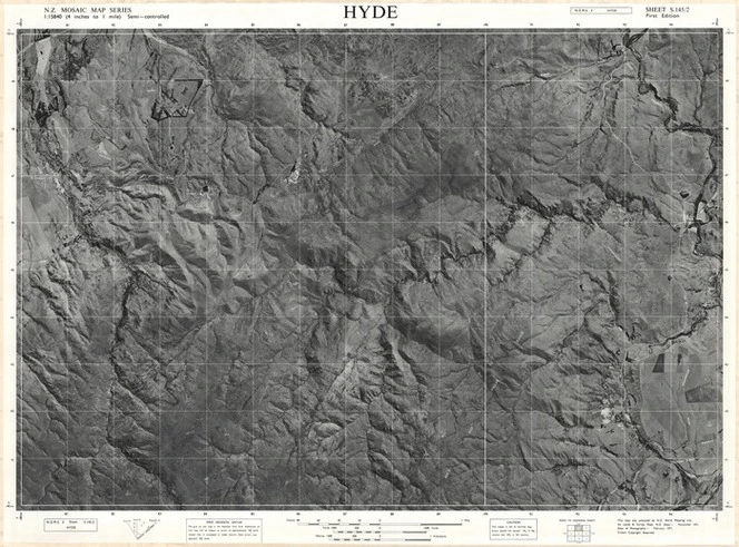 Hyde / this map was compiled by N.Z. Aerial Mapping Ltd. for Lands and Survey Dept., N.Z.
