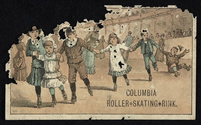 Columbia Roller Skating Rink: [Ticket/ invitation. 1887]