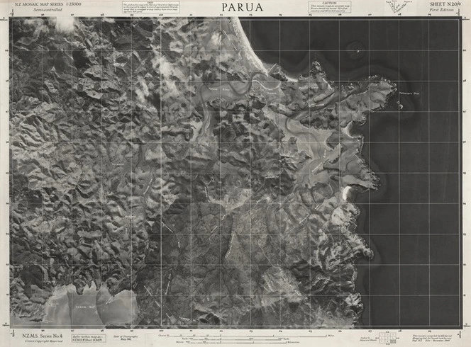 Parua / this mosaic compiled by N.Z. Aerial Mapping Ltd. for Lands and Survey Dept., N.Z.