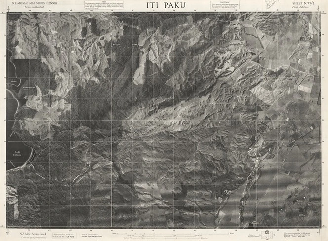 Iti Paku / this mosaic compiled by N.Z. Aerial Mapping Ltd. for Lands and Survey Dept., N.Z.