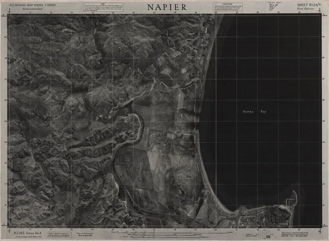 Napier / this mosaic compiled by N.Z. Aerial Mapping Ltd. for Lands and Survey Dept., N.Z.