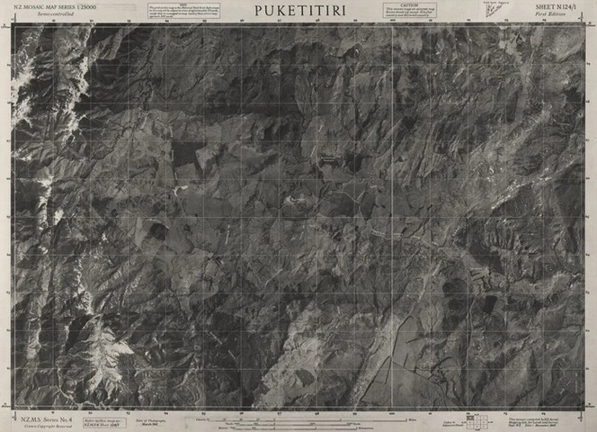 Puketitiri / this mosaic compiled by N.Z. Aerial Mapping Ltd. for Lands and Survey Dept., N.Z.