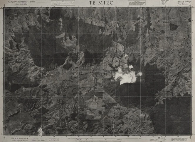Te Miro / this mosaic compiled by N.Z. Aerial Mapping Ltd. for Lands and Survey Dept., N.Z.