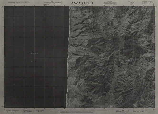 Awakino / this mosaic compiled by N.Z. Aerial Mapping Ltd. for Lands and Survey Dept., N.Z.