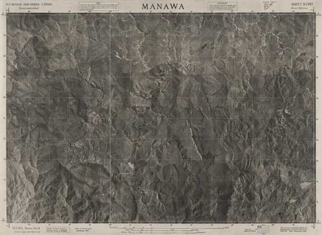 Manawa / this mosaic compiled by N.Z. Aerial Mapping Ltd. for Lands and Survey Dept., N.Z.