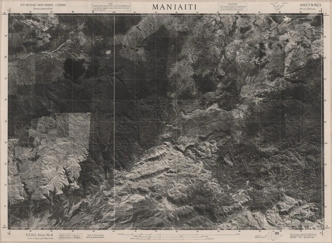 Maniaiti / this mosaic compiled by N.Z. Aerial Mapping Ltd. for Lands and Survey Dept., N.Z.