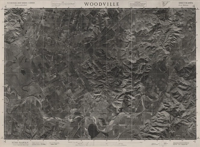 Woodville / this mosaic compiled by N.Z. Aerial Mapping Ltd. for Lands and Survey Dept., N.Z.