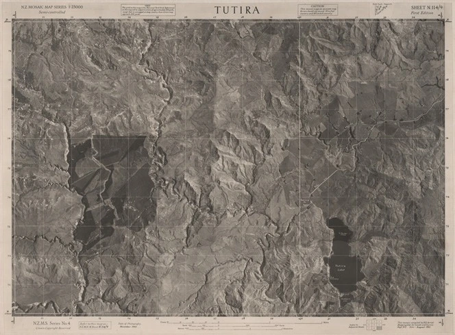 Tutira / this mosaic compiled by N.Z. Aerial Mapping Ltd. for Lands and Survey Dept., N.Z.