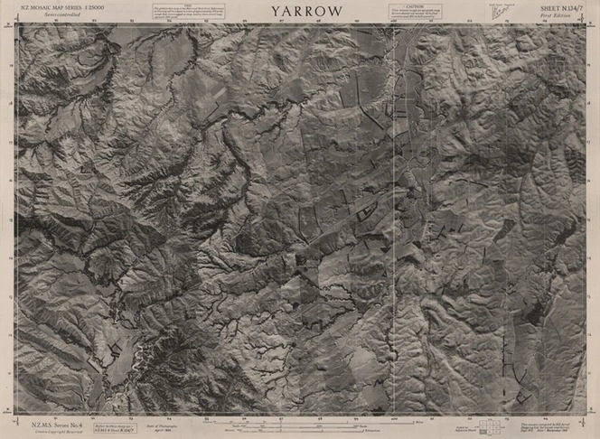 Yarrow / this mosaic compiled by N.Z. Aerial Mapping Ltd. for Lands and Survey Dept., N.Z.