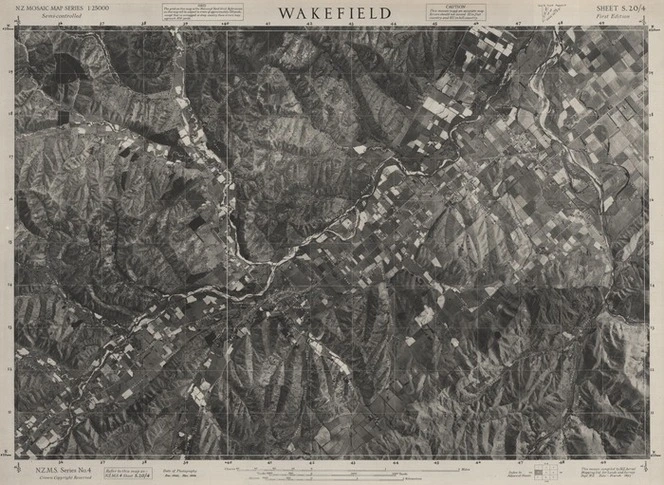 Wakefield / this mosaic was compiled by N.Z. Aerial Mapping Ltd. for Lands and Survey Dept., N.Z.