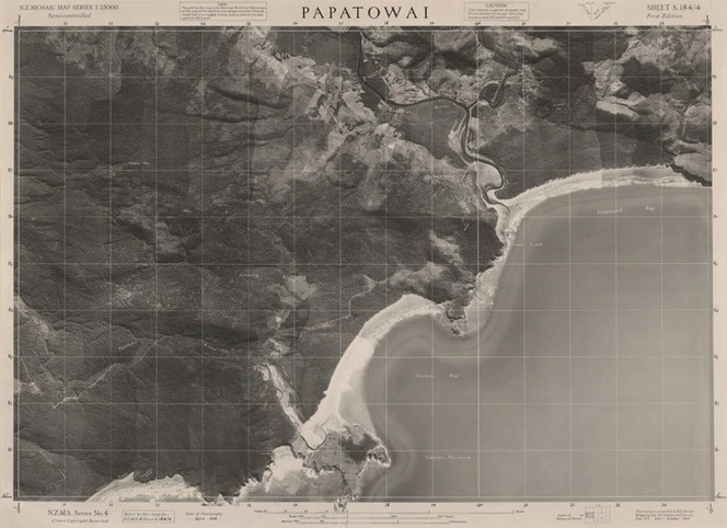 Papatowai / this mosaic compiled by N.Z. Aerial Mapping Ltd. for Lands and Survey Dept., N.Z.
