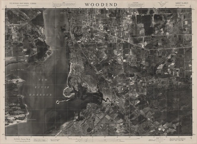 Woodend / this mosaic compiled by N.Z. Aerial Mapping Ltd. for Lands and Survey Dept., N.Z.