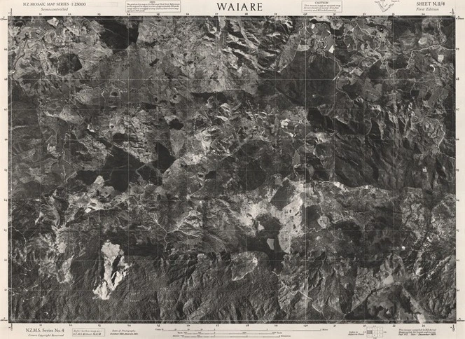 Waiare / this mosaic compiled by N.Z. Aerial Mapping Ltd. for Lands and Survey Dept., N.Z.