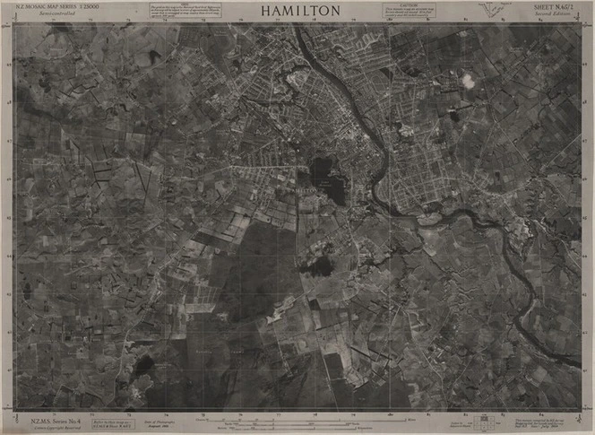 Hamilton / this mosaic compiled by N.Z. Aerial Mapping Ltd. for Lands and Survey Dept., N.Z.