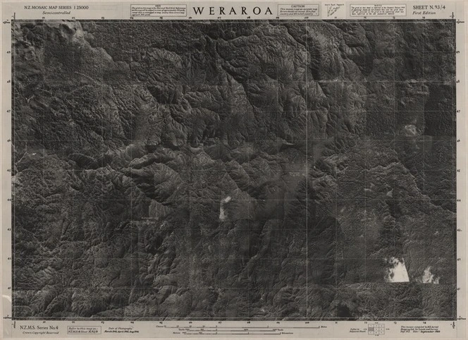 Weraroa / this mosaic compiled by N.Z. Aerial Mapping Ltd. for Lands and Survey Dept., N.Z.