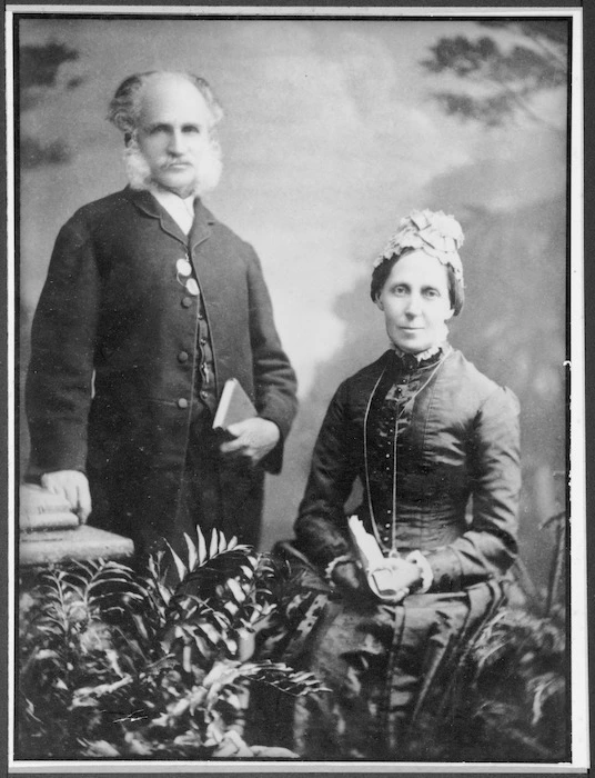 Forlong, Gordon A H :Portrait of Gordon Forlong, 1819-1908, and Elizabeth Anna Forlong, d 1894