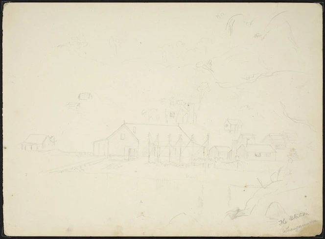 [Ryan, Thomas], 1864-1927 :The Station, Whangamumu. [1895].