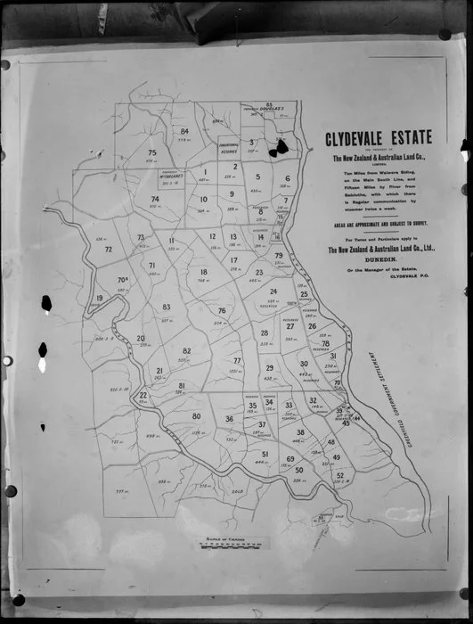 Greenfield Government Settlement, Balclutha map