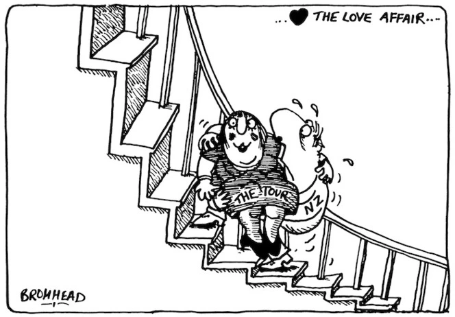 Bromhead, Peter, 1933- :The love affair... Auckland Star, 13 August 1981.