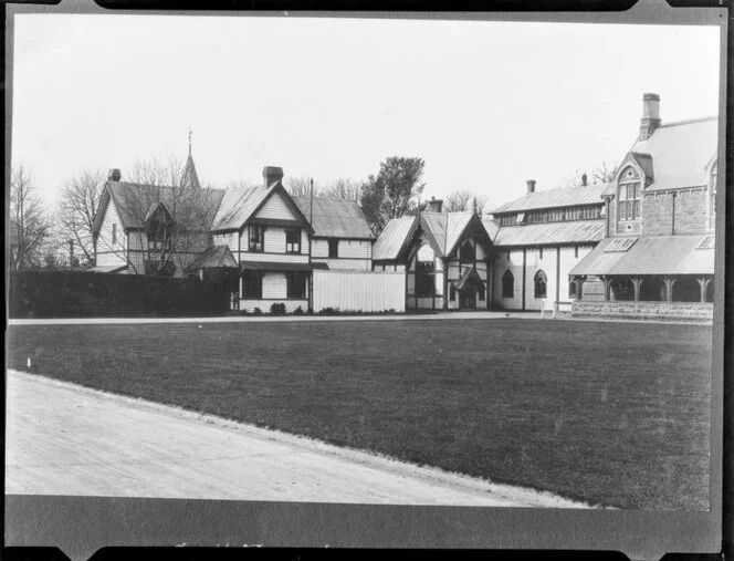 Buildings at the south-east corner of the quadrangle, Christ's College, Christchurch