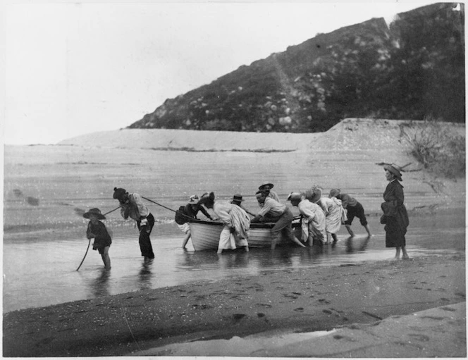 Group in the vicinity of Falls River