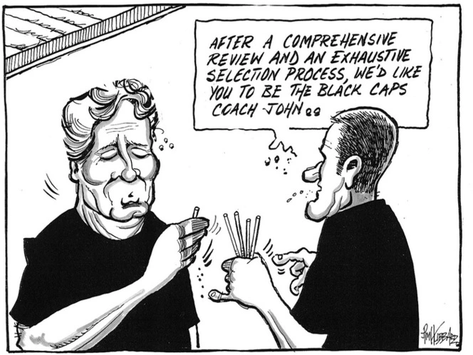 "After a comprehensive review and an exhaustive selection process, we'd like you to be the Black Caps coach John..." 26 December 2010