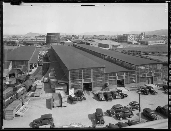 Part 2 of a 2 part panorama showing General Motors plant in Petone, Wellington