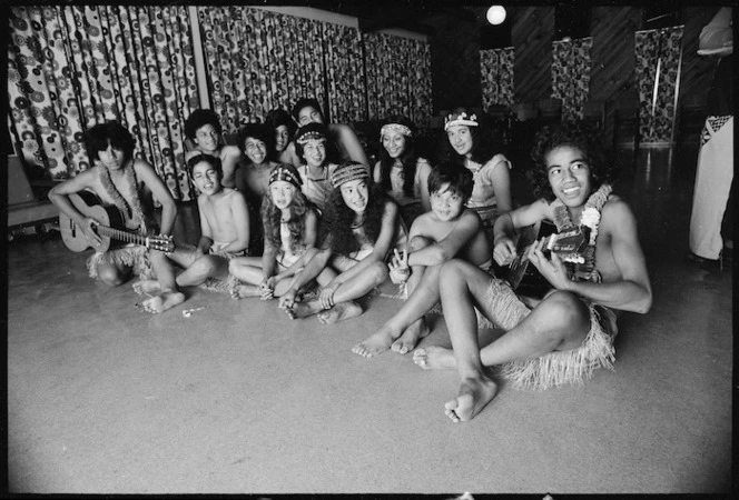 Members of the Samoan Cultural Club practising in the Porirua Polynesian Centre