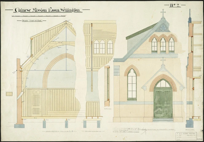 Clere, Frederick de Jersey 1856-1952 :Chinese Mission room, Wellington 1905