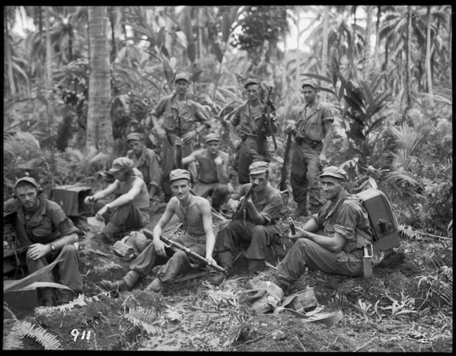 World War 2 New Zealand troops, Vella Lavella, Solomon Islands