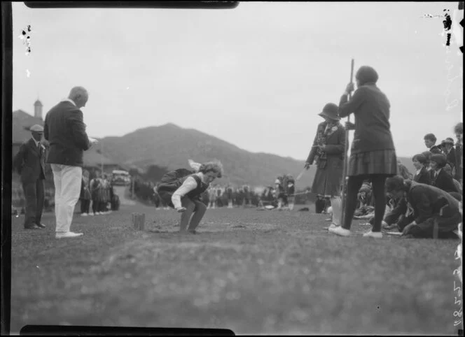 Long jump competition, Marsden School, Wellington