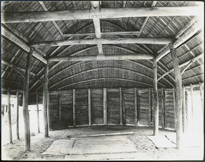 Interior of Samoan house