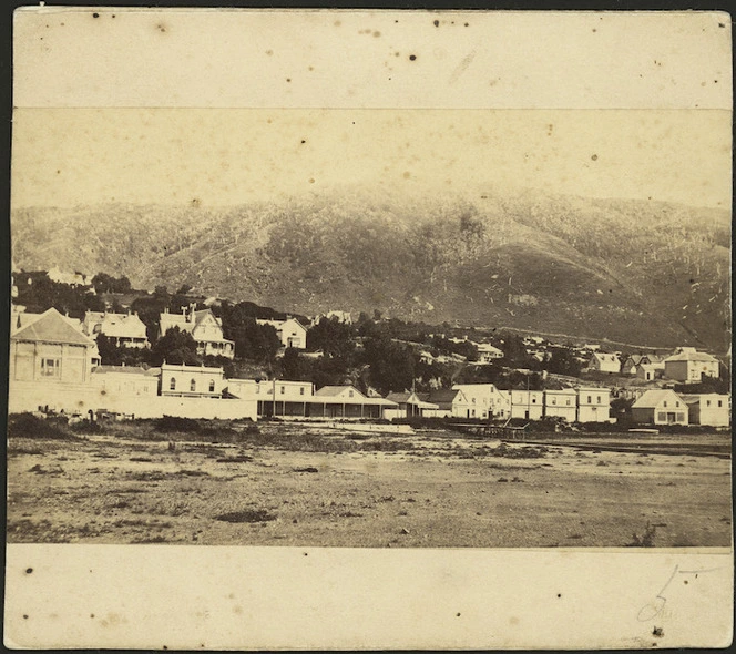 Lambton Quay and reclamation, Wellington