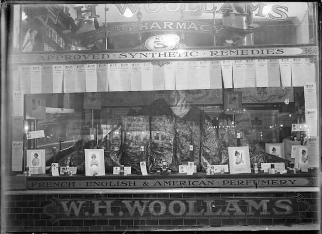 W H Woollams pharmacy, Queen Street, Auckland