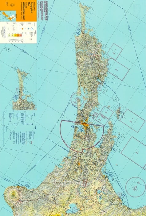 Aeronautical chart : New Zealand topographical map 1:500,000