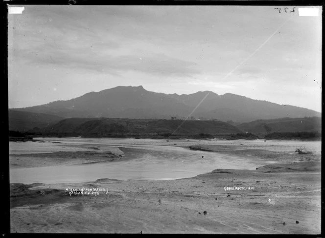 Mount Karioi from Wainui, Raglan, 1910 - Photograph taken by Gilmour Brothers