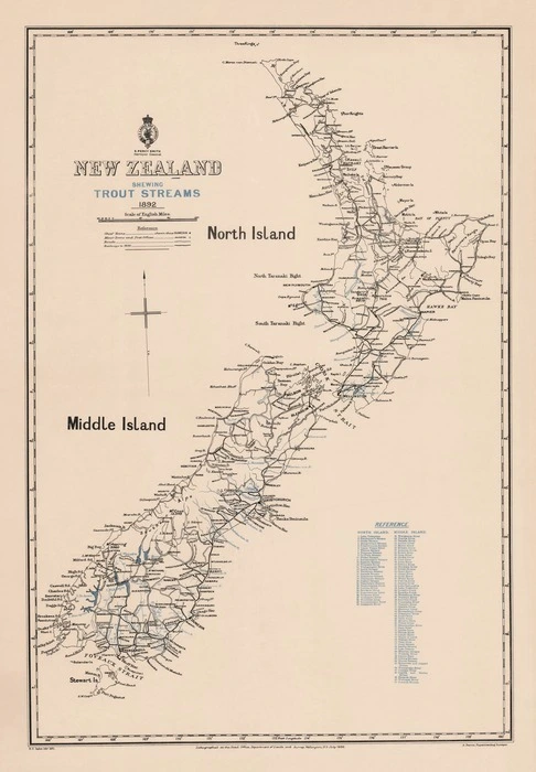 New Zealand shewing trout streams : 1892.